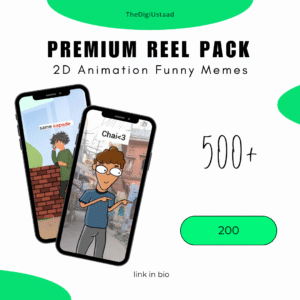 500+ Premium 2D Animation Funny Reels Pack for Instagram, TikTok, YouTube Shorts – Viral Meme Content Bundle